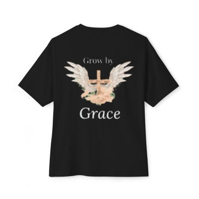 Christian Oversized Tee with QR Code Scripture