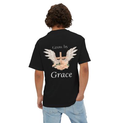 Christian Oversized Tee with QR Code Scripture