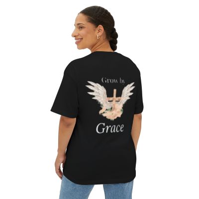 Christian Oversized Tee with QR Code Scripture